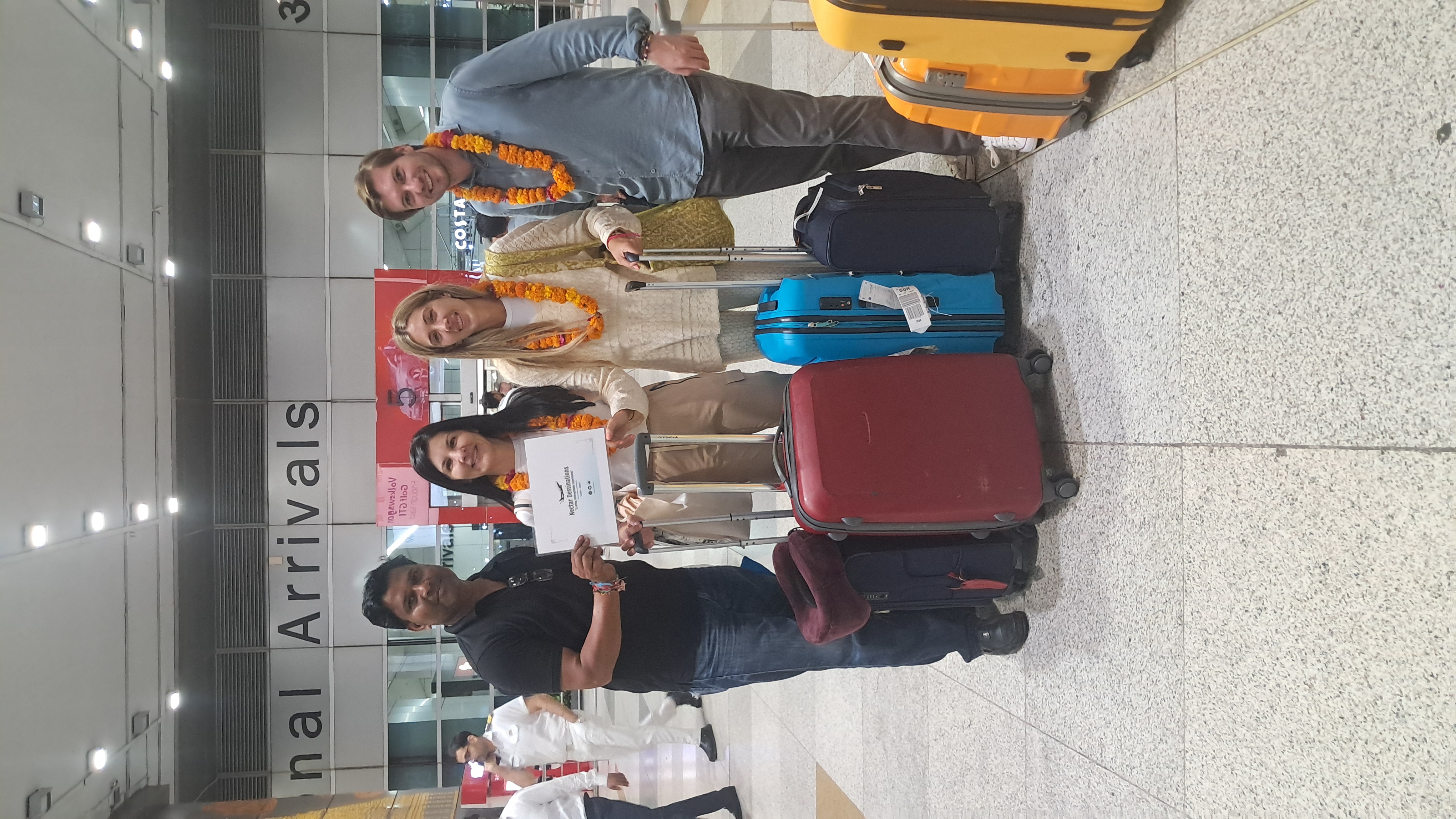 Client arrival at Delhi International Airport